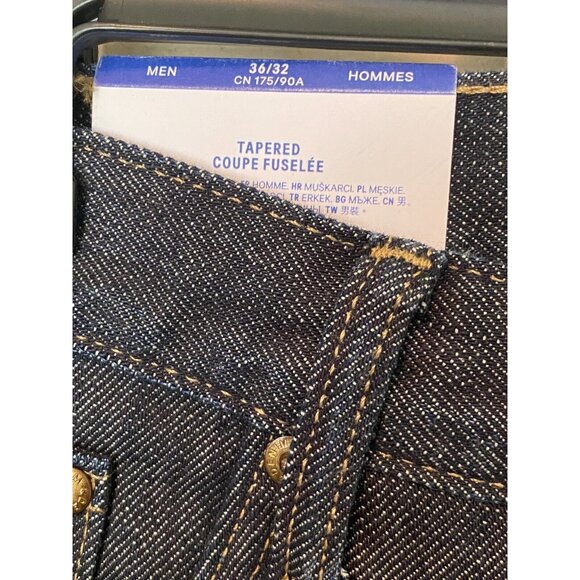 H&M Denim Jeans Men's 36x32 Dark Wash Tapered New with Tags India - Picture 14 of 16